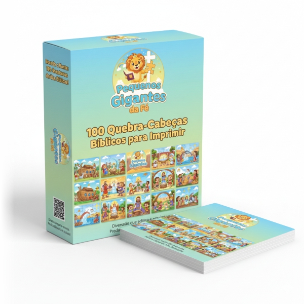 Mockup do Pack Digital Pequenos Gigantes da Fé